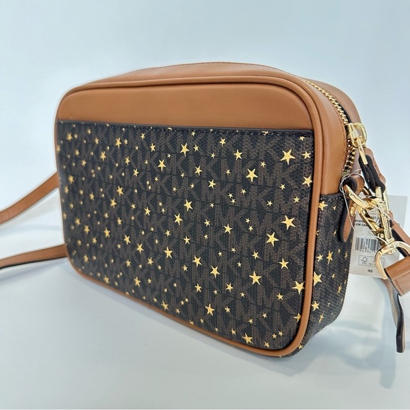 New Michael Kors Jet Set Charm Large East West Star Signature Camera Crossbody - Picture 10 of 12